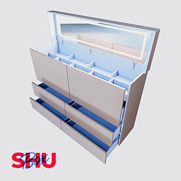 Om Cosmetic Box: Stylish Storage Solution 3D model image 1 
