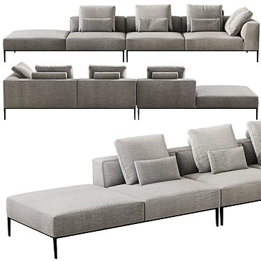 Sleek and Stylish Michel Effe Sofa 3D model image 1 