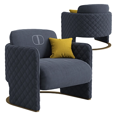 Elegant Amy Armchair: Italian Luxury 3D model image 1 