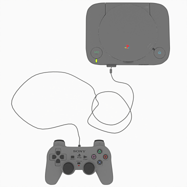 Playstation One Slim 209k Poly 106k Vert Video Game 3D model image 1 