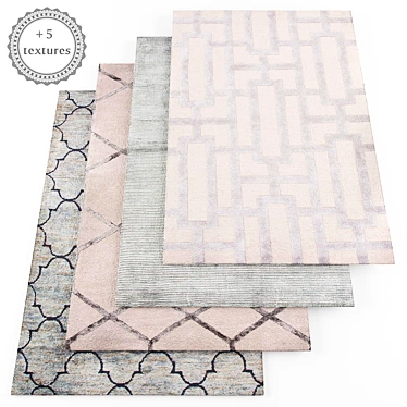 Modern Style Rug Set with 5 Additional Textures 3D model image 1 