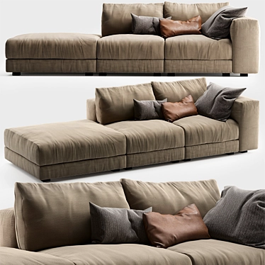 Elegant Swan Hills Sofa: Roberto Palomba Design 3D model image 1 