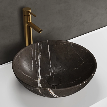 Gray Marble Basin - Giro Pietra: Luxurious Stone 3D model image 1 