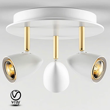 Elegant Wall Sconce 3D model image 1 