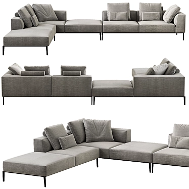 Modern Italian Design: Michel Effe Sofa 3D model image 1 