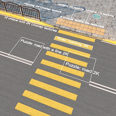 Title: Vintage Street Borders 3D model image 1 