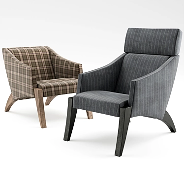 Sculpted Elegance: Meroni & Colzani Fiorichiari Armchair 3D model image 1 