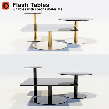 Tom Dixon Flash Tables: Stylish Interiors 3D model image 1 