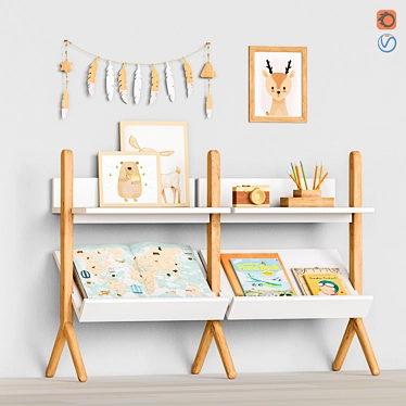 Kids Toy and Furniture Set 3D model image 1 