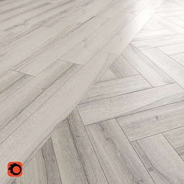 Skogen Grey Wood Floor Tile 3D model image 1 