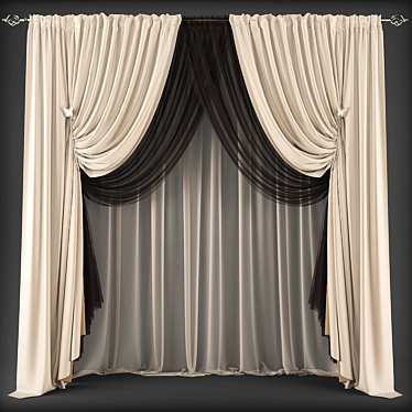 Polyester Curtains: 305743-309921 3D model image 1 
