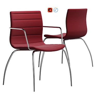 DIEMME MISS Chair: Stackable & Stylish 3D model image 1 