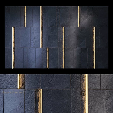 Valverdi Iguazu Dark 20mm Tiles 3D model image 1 
