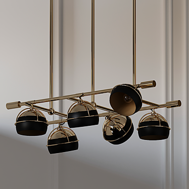 Elegant Marvel: Black Widow Suspension Lamp 3D model image 1 