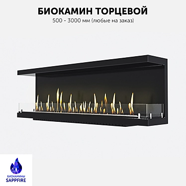 SappFire: Built-in Biofireplace for Stylish Interiors 3D model image 1 
