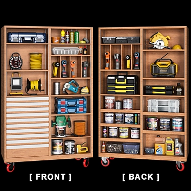 Essential Garage Tools Set 3D model image 1 