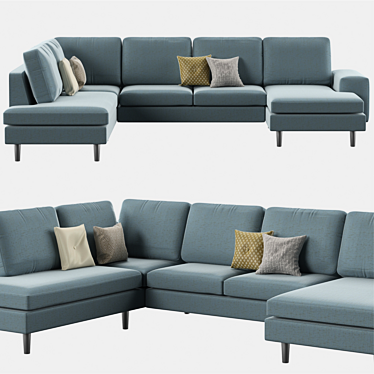 Frisco Spacious Modern Sofa 3D model image 1 