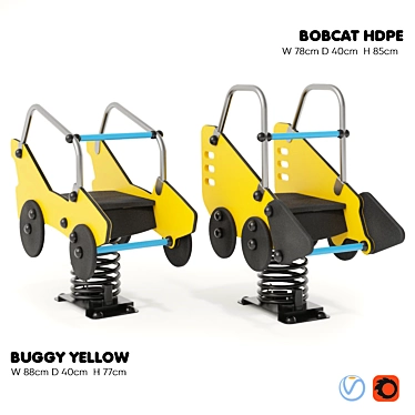 Kompan Buggy and Tractor: Ultimate Playground Equipment 3D model image 1 