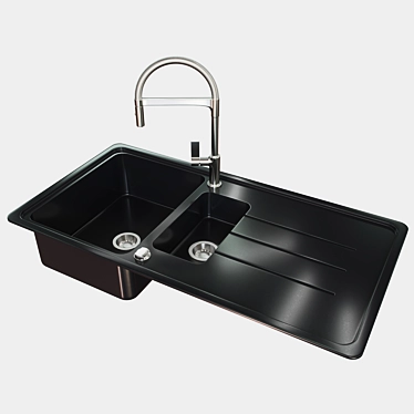 Franke Basis BFG 651 Kitchen Sink: Sleek & Durable 3D model image 1 