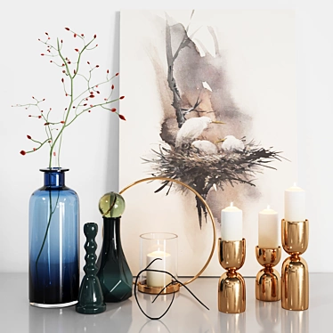 Corona Decor Set: Premium Materials 3D model image 1 