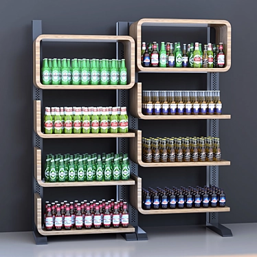 Beer Rack Storage System 3D model image 1 