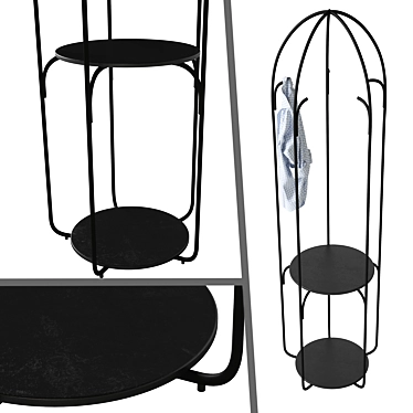 Sculptural Steel Coat Rack: Gabbia 3D model image 1 