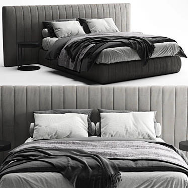 Sleek Tuyo Meridiani Bed 3D model image 1 
