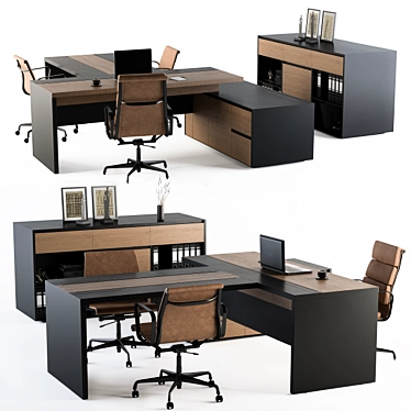 Executive Office Furniture Set 3D model image 1 