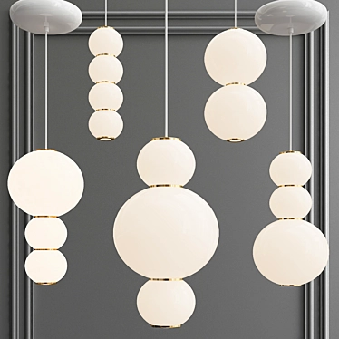 Elegant Pearl Pendant Lamp 3D model image 1 