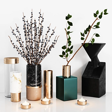 Corona Material Decor Set 3D model image 1 