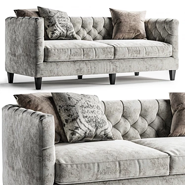 Bernhardt Beckett Nail-Finished Sofa 3D model image 1 