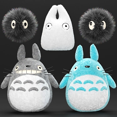 Title: Totoro 3D Toy Set 3D model image 1 