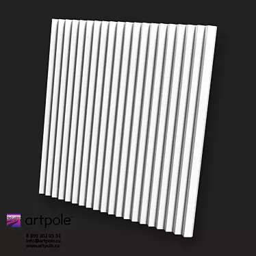 ZIGZAG Gypsum 3D Panel: Unleash Creativity with Artpole 3D model image 1 