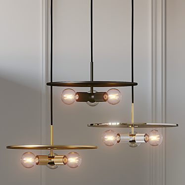 Modern Disk Pendant Lamp 3D model image 1 