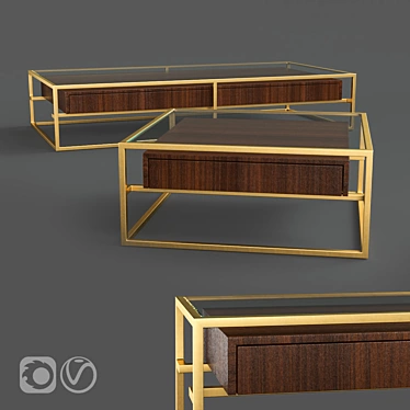 Elegant Kennen Coffee Table 3D model image 1 