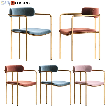 Elegant Lenox Dining Chair: West Elm 3D model image 1 