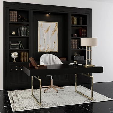 Elegant Executive Office Set 3D model image 1 