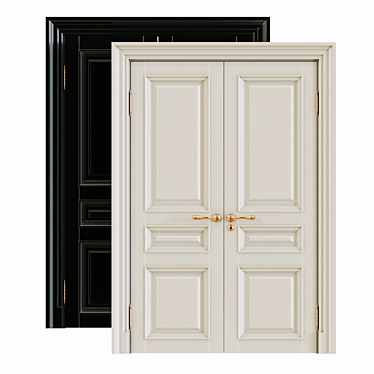 Elegant Classic Interior Doors 3D model image 1 