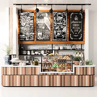 Title: Coffee Point Delights: Design for Cafes and Restaurants 3D model image 1 