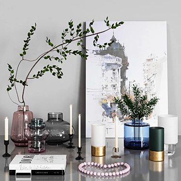 Corona Decor Set: 11 Pieces 3D model image 1 