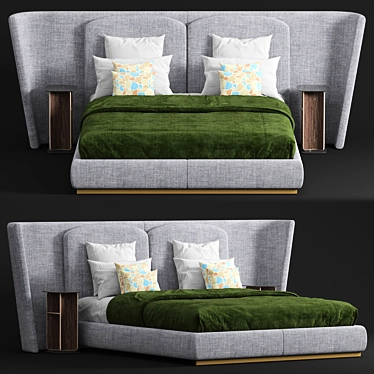 Luxury Paris Paname Bed - Roche Bobois 3D model image 1 