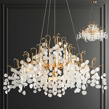 Elegant Campobasso Chandelier: Eurofase Magic 3D model image 1 