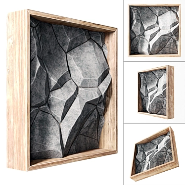 Stone Wall Decor Frame 3D model image 1 