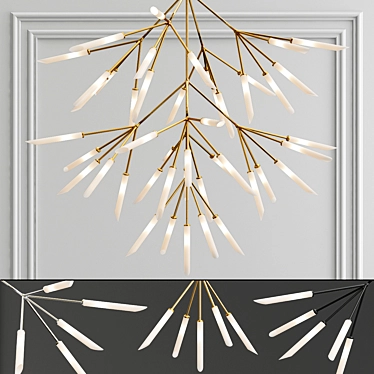 Illuminate in Style: Spur Grande Chandelier 3D model image 1 