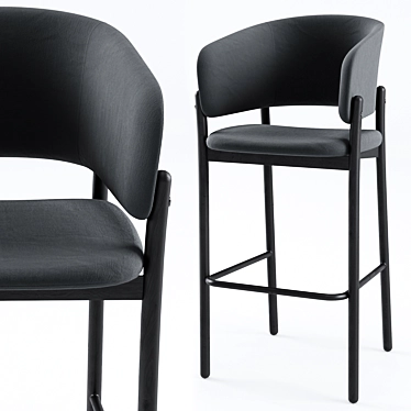 Elegant RC Barstool 3D model image 1 
