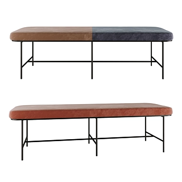 House Doctor Comma Bench 3D model image 1 