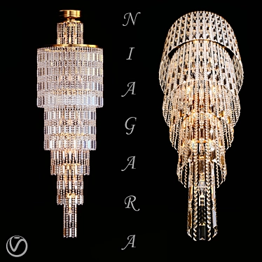 Elegant Niagara Pendant Light 3D model image 1 