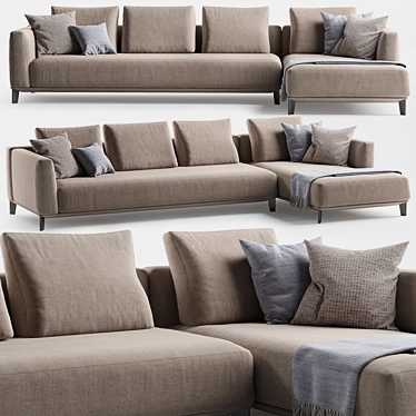 Albertasalotti Dylan Sofa: Contemporary Design with Italian Craftsmanship 3D model image 1 