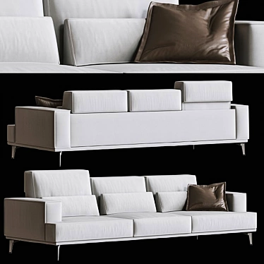 Title: Maxdivani Groove Sofa 3D model image 1 