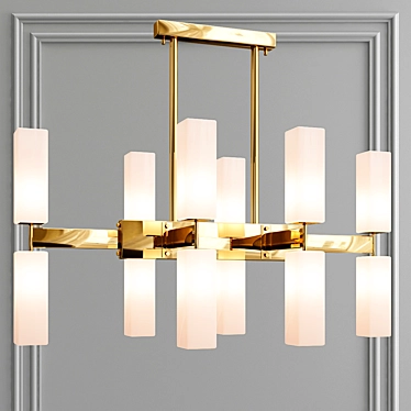 Italian Murano Glass Chandelier 3D model image 1 